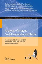 Communications in Computer and Information Science 661 - Analysis of Images, Social Networks and Texts