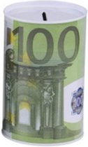 Non-branded Spaarpot 100 Euro Groen 13 Cm