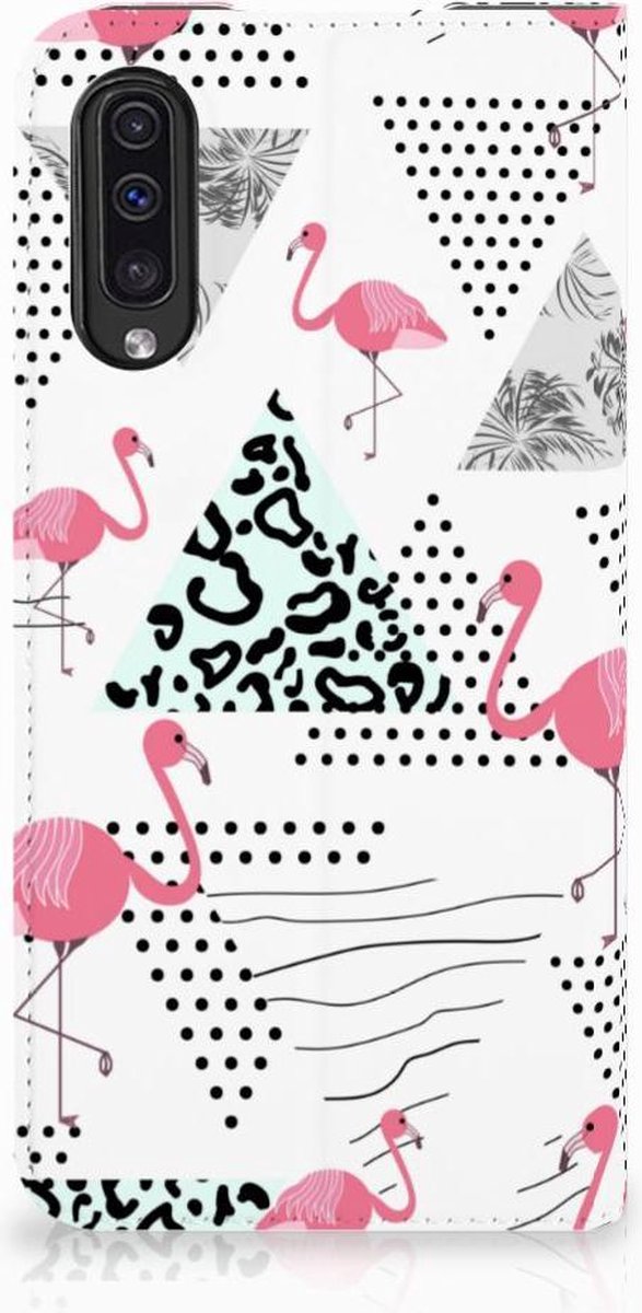 Standcase Hoesje voor Samsung Galaxy A50 Hoesje maken Flamingo Triangle
