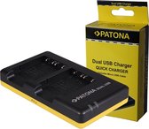 PATONA Dual Quick-Charger f. Sony NP-BG1 DSC H55 H70