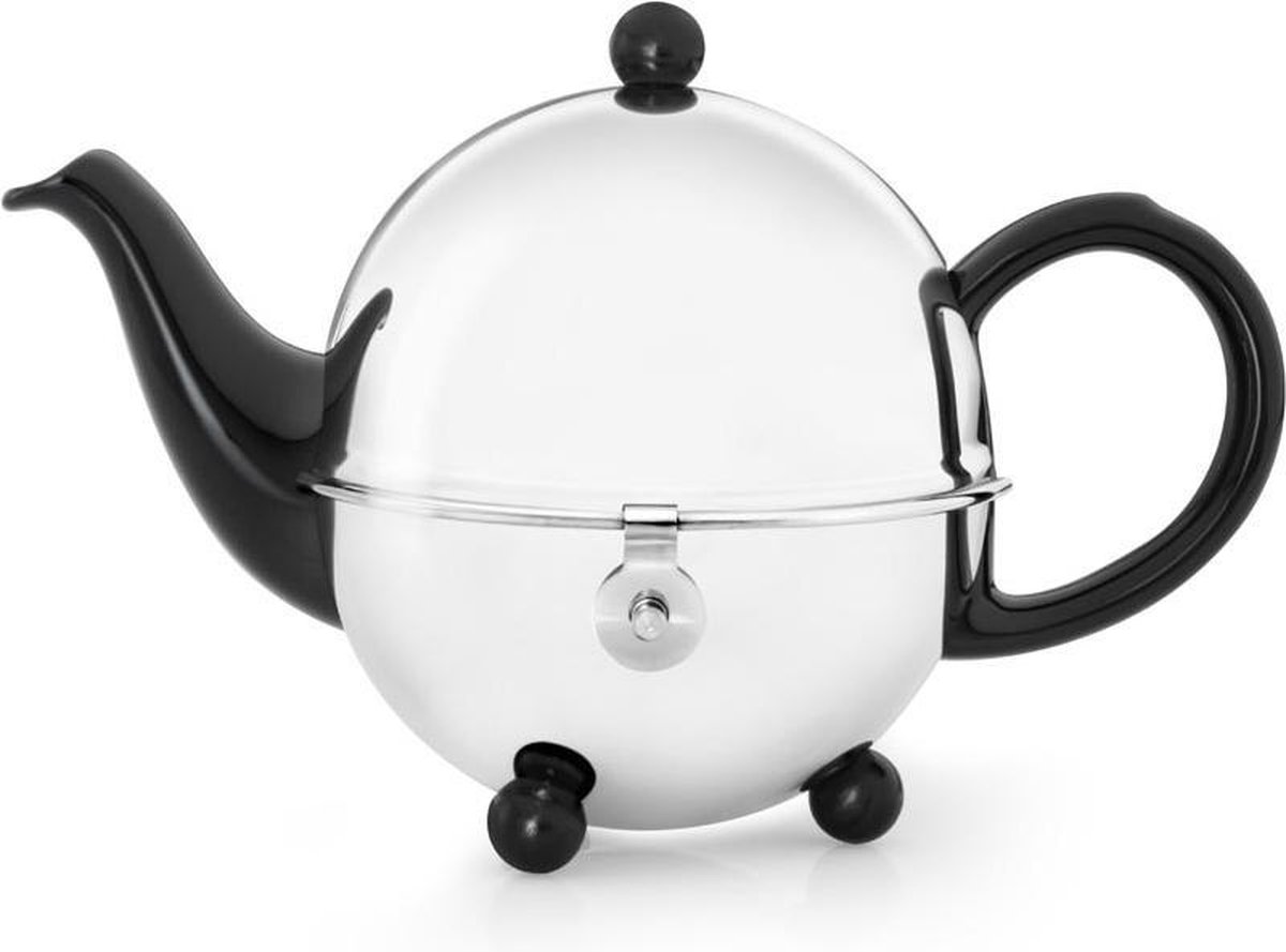 Bredemeijer - Dubbelwandige theepot Eva - 1,1 liter - Glanzend - Met