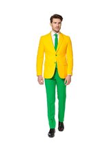 OppoSuits | Green and Gold | Mannen Kostuum | Meerkleurig | Carnaval | Maat 46