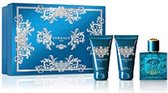 Versace Eros - Edt 50ml & Aftershave Balm 50ml & Showergel 50ml - Geurengeschenksets