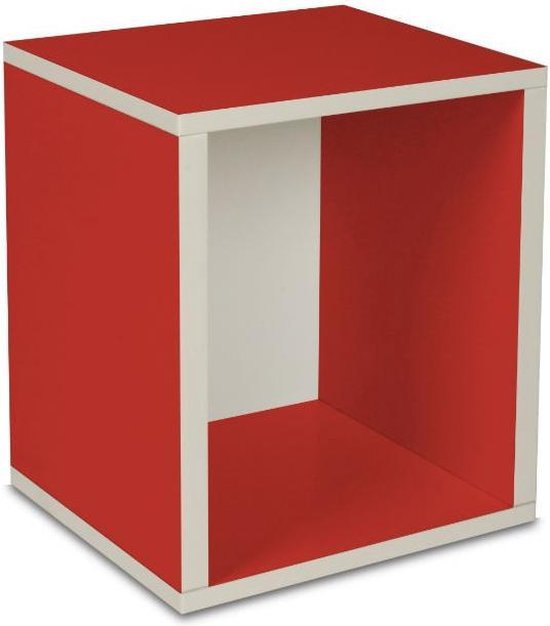 way Basics Cube plus - Boekenkast - rood set van 2 | bol.