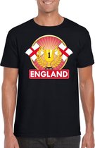 Zwart Engeland supporter kampioen shirt heren XL