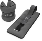 #DoYourFitness® - Neopreen Enkel- & Polsgewichten »Mevia« - 0,5 kg tot 3 kg - robuuste klittenbandsluiting - ankle / wrist weights - 2kg / grijs & zwart