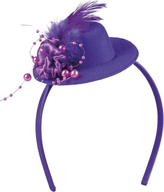 Cerchietto Blossom Boland Con Mini Cappello - Accessorio Per Feste E Costumi, Decorato Con Piume E Fiori