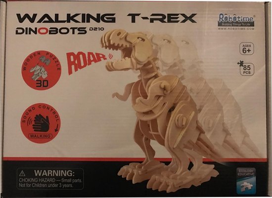 3D Dino T-Rex Houten Puzzel