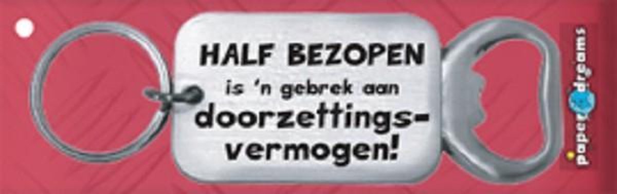Sleutelhanger/opener Half Bezopen