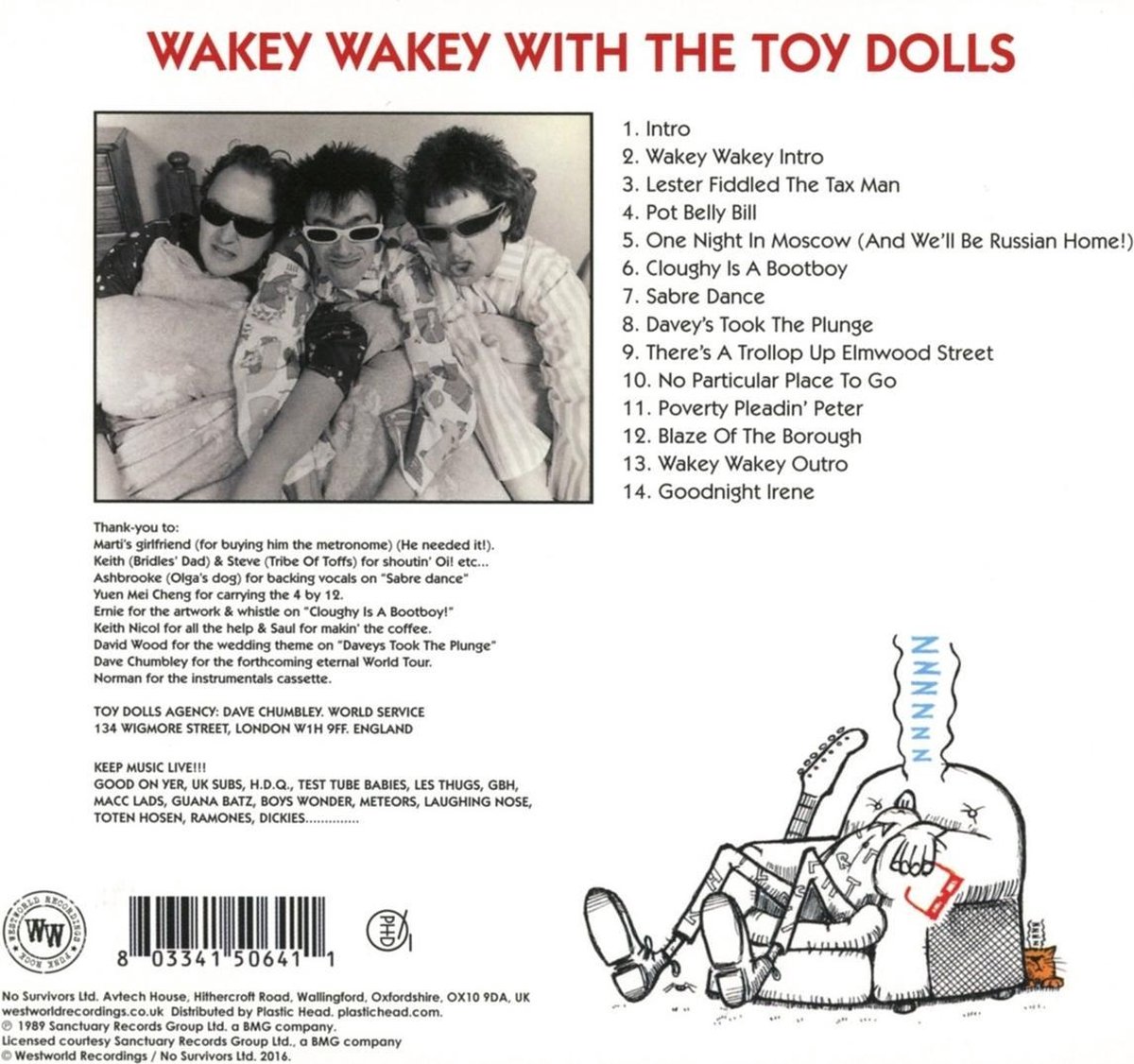 Wakey Wakey!, Toy Dolls CD (album) Muziek
