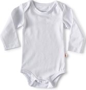 Little Label - romper lange mouw - white - maat: 80 - bio-katoen