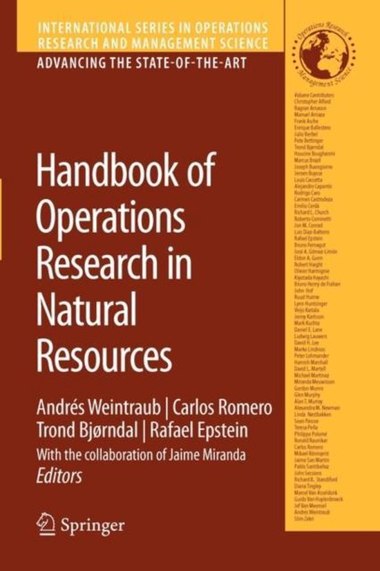 Handbook of Operations Research in Natural Resources - cover