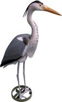 Oiseau héron plastique 87 cm décoration / répulsif pour étang - Épouvantails / articles anti-oiseaux - Décoration animaux en plastique