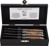 Couteaux à beurre Laguiole Style de Vie Luxury Line - 4 pièces - Bois d'olivier