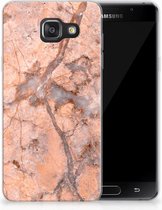 Geschikt voor Samsung Galaxy A3 2016 TPU Hoesje Design Marmer Oranje