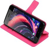 Roze HTC Desire 10 Pro TPU wallet case booktype hoesje HM Book