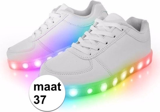 Lichtgevende disco schoenen / sneakers LED maat 37 - kinderen | bol.com