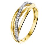 The Jewelry Collection Ring Diamant 0.11ct H Si - Bicolor Goud
