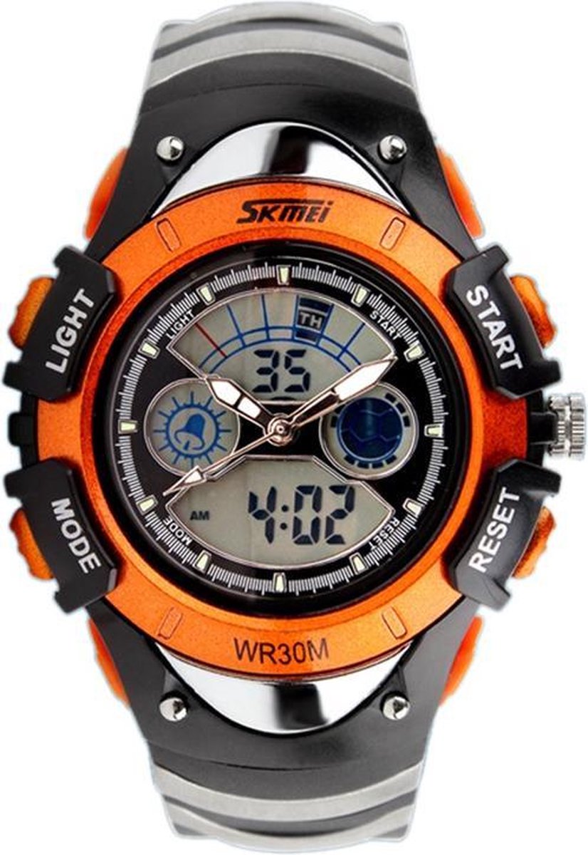 Kinderhorloge Chronograaf – Dual Time – Waterproof – Oranje