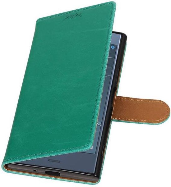 Étui Business en cuir PU pour Xperia XZ1 vert