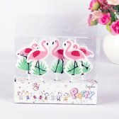 LeuksteWinkeltje kaarsjes Flamingo kaars cupcake gebak 5 stuks