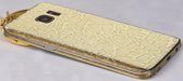 Xssive - 2x Glitter sticker voor Samsung Galaxy S6 Edge G925 - goud - met patroon