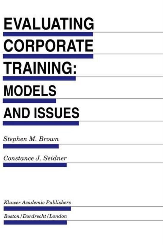 Evaluating Corporate Training: Models and Issues - cover