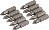 Silverline Cr-V schroevendraaier bits, 10 pk. KRUISKOP PH1