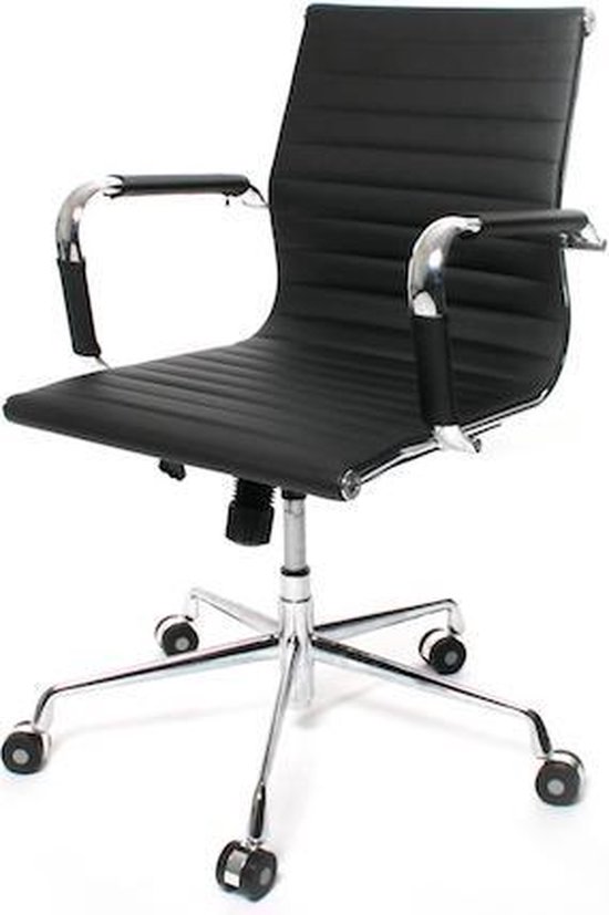 Design bureaustoel lage rugleuning zwart | bol.com