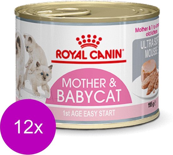 Royal Canin Wet Mother & Babycat Mousse - Kattenvoer - 12 x 195 gr | bol
