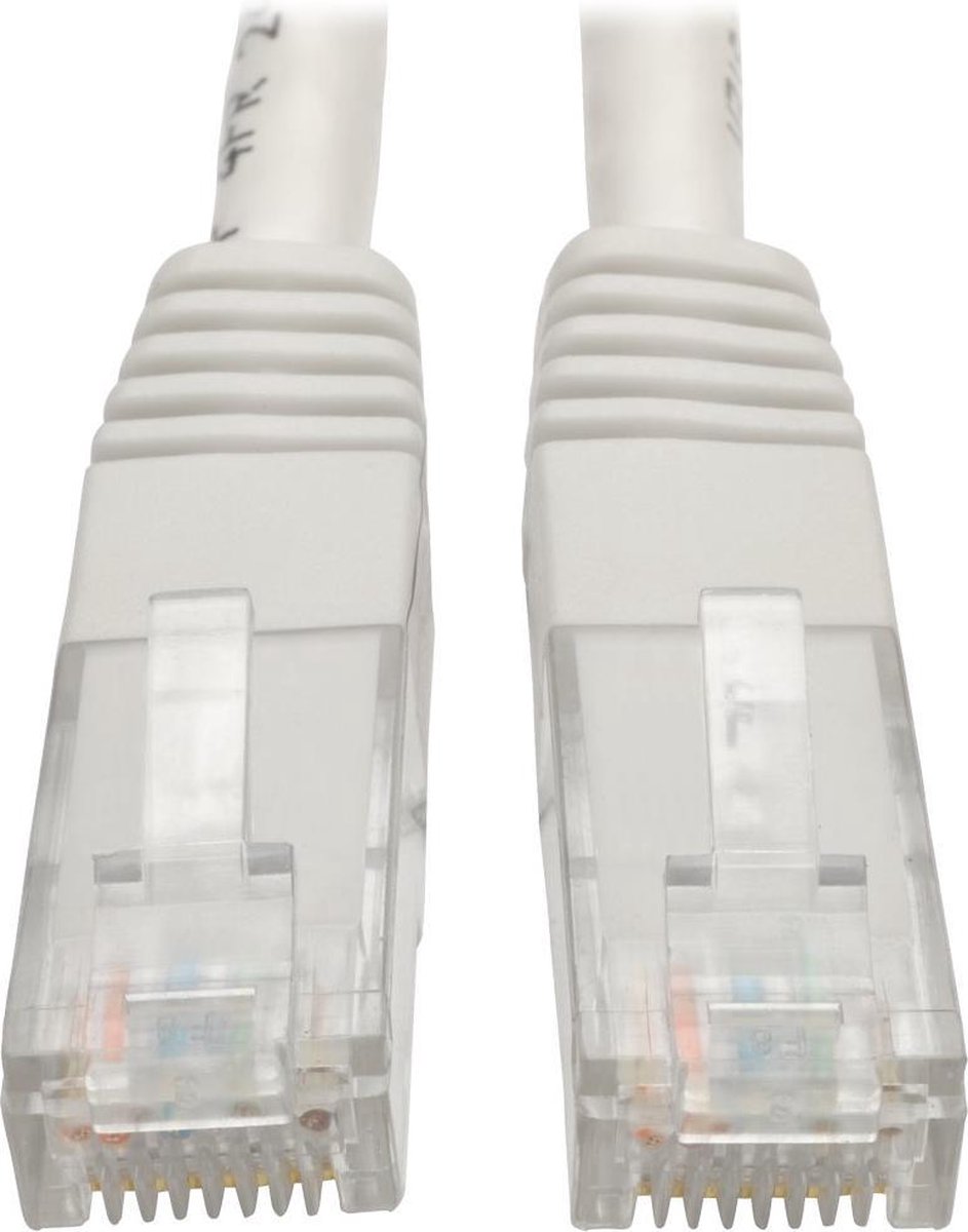Tripp-Lite N200-005-WH Premium Cat5/5e/6 Gigabit Molded Patch Cable, 24 AWG, 550 MHz/1 Gbps (RJ45 M/M), White, 5 ft. TrippLite