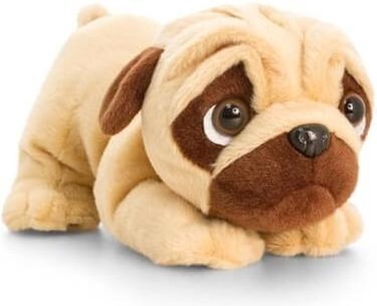 omringen paneel weigeren Keel Toys pluche mopshond knuffel met geluid 26 cm | bol.com