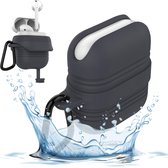 Waterdichte Hoesje voor Airpods 1 / Airpods 2 - Shock Proof Siliconen Waterproof Case Cover Hoes Zwart