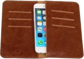 Bruin Pull-up Medium Pu portemonnee wallet voor Apple iPhone 6 / 6s