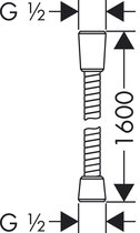 Hansgrohe Sensoflex Doucheslang - 160 cm - Chroom