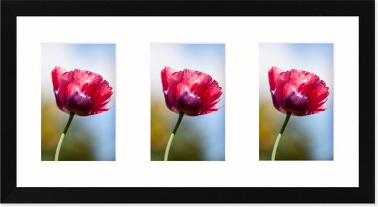 Cadre photo SecaDesign Anima Triptych - Format photo 10x15 cm - Noir
