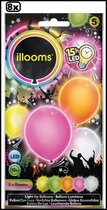 8x Led ballonnen kleur 5 stuks