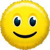 Folie ballon glimlachende smiley 35 cm - Folieballon glimlachende emoticon 35 cm