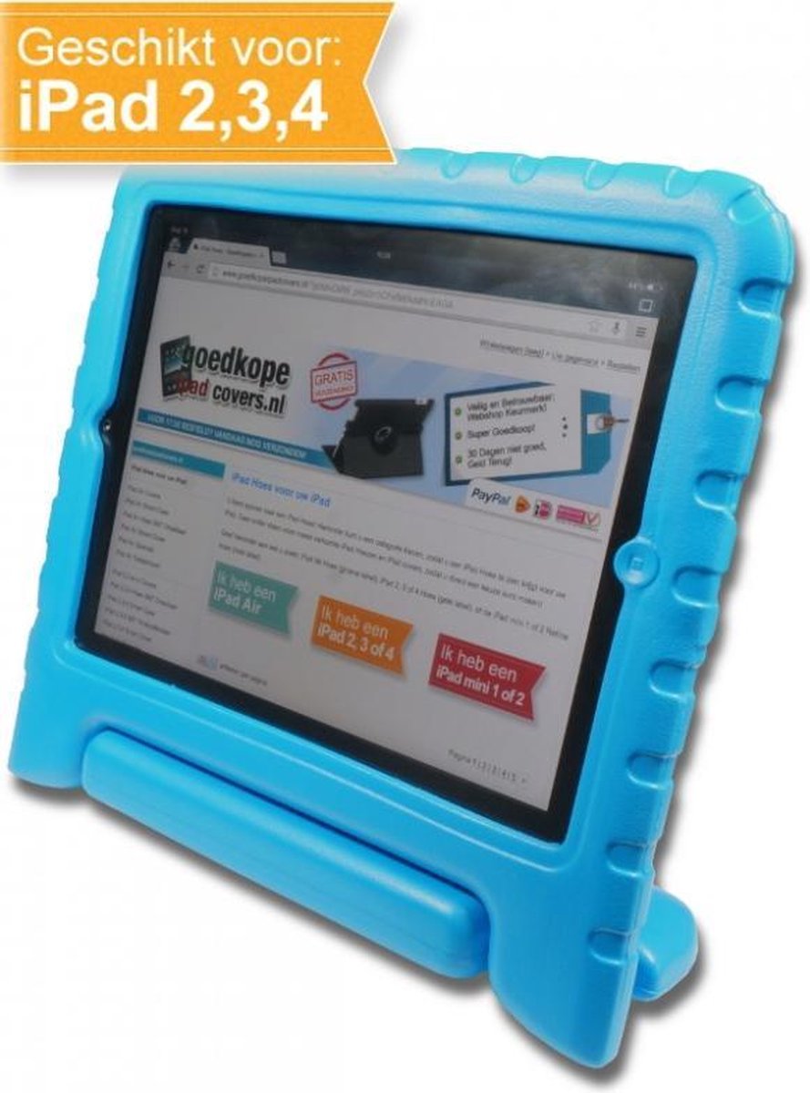 iPad Kinder Cover - Blauw - voor de geschikt voor Apple iPad 2 / 3 / 4