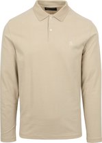 Marc O'Polo - Poloshirt Lange Mouwen Beige - Modern-fit - Heren Poloshirt Maat L