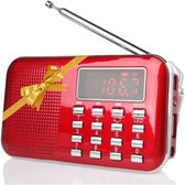 Radio Op Batterijen - Draagbare Radio - Rood