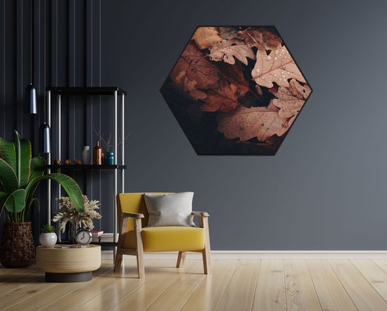 Akoestisch Schilderij Het Donkere Bos Hexagon Basic XL (140 X 121 CM) - Akoestisch paneel - Akoestische Panelen - Akoestische wanddecoratie - Akoestisch wandpaneel