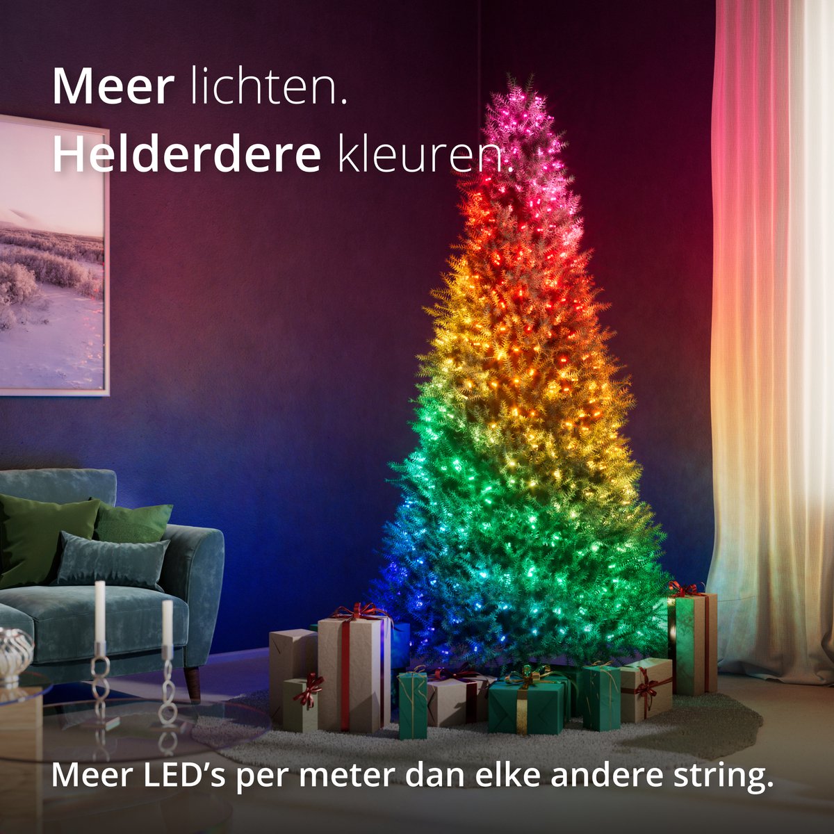 Twinkly Candies Lichtsnoer - Pearl - RGB - Verlichtingsdecoratie - 200 RGB LED’s - 6 meter - Transparant – foto 4