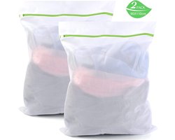 Laundry Net Large with Zip XXL, Laundry Net for Washing Machine, Pack of 2, 110 x 90 cm, Laundry Bag, Laundry Nets Bra, Suitable for Coats, Sweaters, Quilts, Blankets, Cushions, Large Plush Toys
