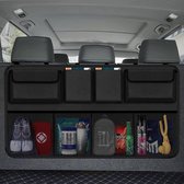 Kofferbakorganizer, premium kofferbaktas voor achterbank, waterdichte tassen met sterk elastisch gaas, auto-organizer voor perfecte orde in de auto voor SUV, zwart