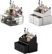Make-up Organizer/cosmetica-opbergbox/make-up-opbergbox in 2 lagen, geschikt voor slaapkamer en badkamer