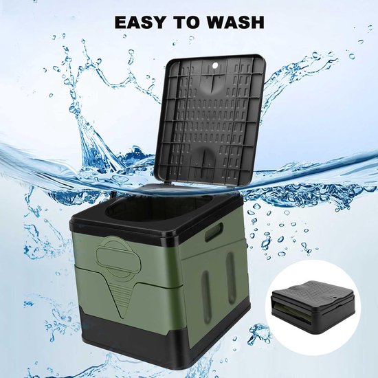 Drezesov Camping Toilet Foldable Mobile Dry Separator Toilet with 12 Organic Toilet Bags Very Stable Toilet Mobile Folding Toilet for Outdoor Camping Gadgets van Drezesov — afbeelding 5