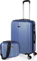 Set de valises 3 pièces extensible 55/66/76 cm ABS. 4 roues. Stijf, résistant et léger. Cadenas. Petite valise homologuée Ryanair, moyenne et grande