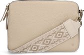 Manfield - Beige schoudertas met bijpassende bagstrap