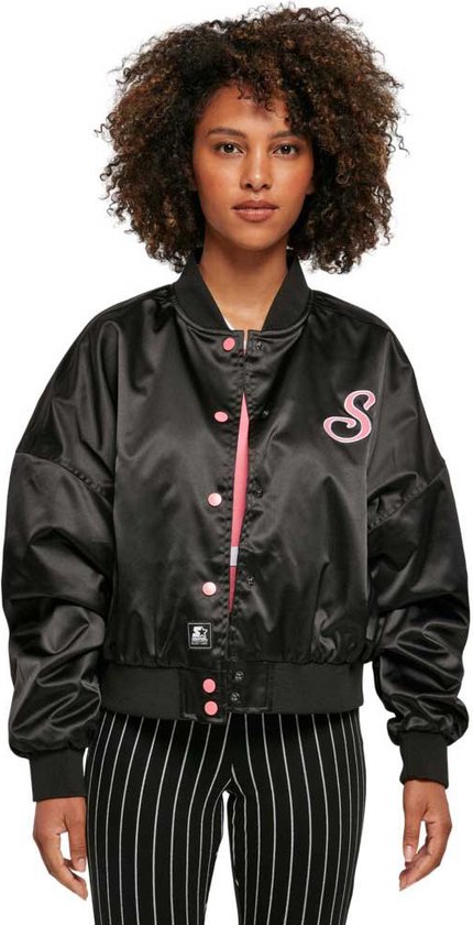 Starter Black Label - Satin College jacket - M - Zwart